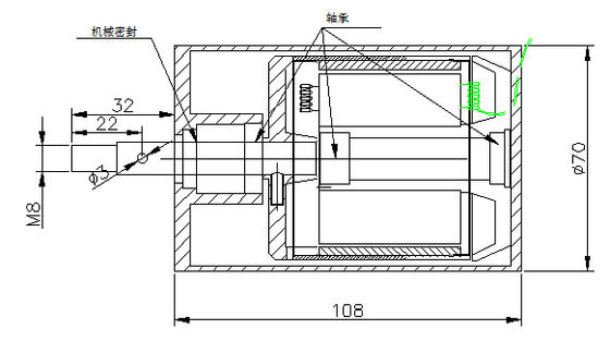 3200W 8Nm Outrunner schwanzloser DC-Bewegungs-Hall-Sensor fournisseur